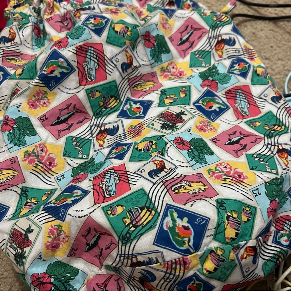 Vera Bradley Stamp Patterned Draw String Bag - image 4